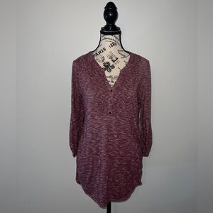 Motherhood Maroon 3/4 length sleeve Maternity Shirt, L